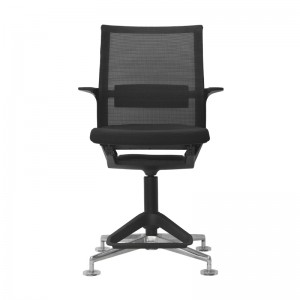 Fixed Arm Black Office Chair
