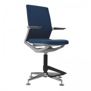 Fixed Arm Black Office Chair