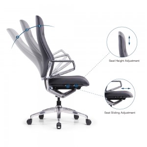 Leather High Back Task Desk Task Swivel Staff Executive Modern Ergonomic Office Chairs