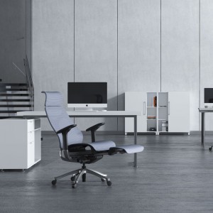 Luxury ergonomic high back task chair office mesh chair with footrest