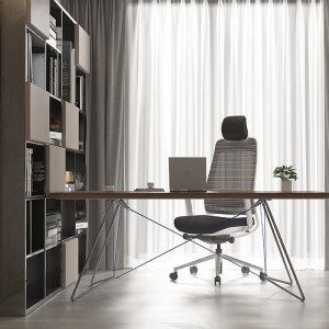 Executive Office Chair with Headrest Multi-Functional Adjustable Armrest Swivel Office Chair