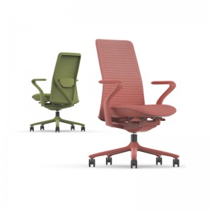 Mid Back 3D Fabric Chair with 2D Armrest