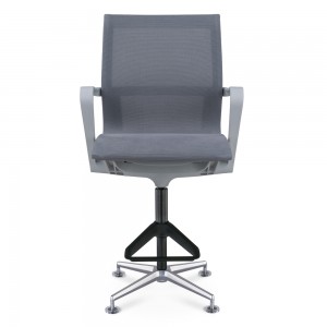 Factory Home Office Furniture Leisure Design Mesh Back Chair with Stool