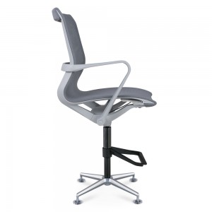 Factory Home Office Furniture Leisure Design Mesh Back Chair with Stool