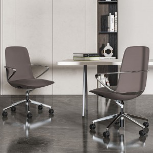 Mid Back Leather Office Chair Executive