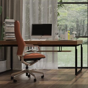 Office Furniture Manufacturers High Back Revolving Swivel Lift Chair Executive Ergonomic Computer Leather PU Office Chair Factory