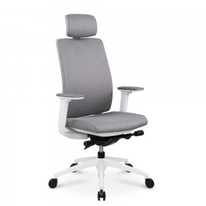 Goodtone Luxury Executive Grey Fabric Office Chair