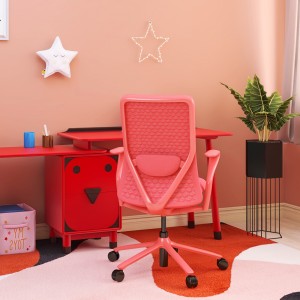 China Supplier Price Home Use Office Chair Work Pink Fabric Ergonomic Chic Desk Office Chair