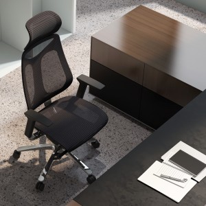 Furniture Manufacture Height Adjustable Boss Computer Executive Full Mesh Ergonomic Office Chair With Footrest