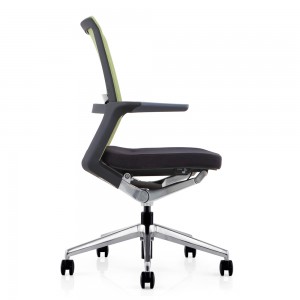 Mid Back Mesh Fixed Armrest Staff Office Swivel Chair