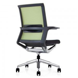 Mid Back Mesh Fixed Armrest Staff Office Swivel Chair