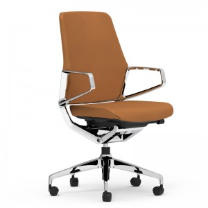 Wholesale Mid Back Good Quality Furniture Executive Brown Leather Swivel Office Chair