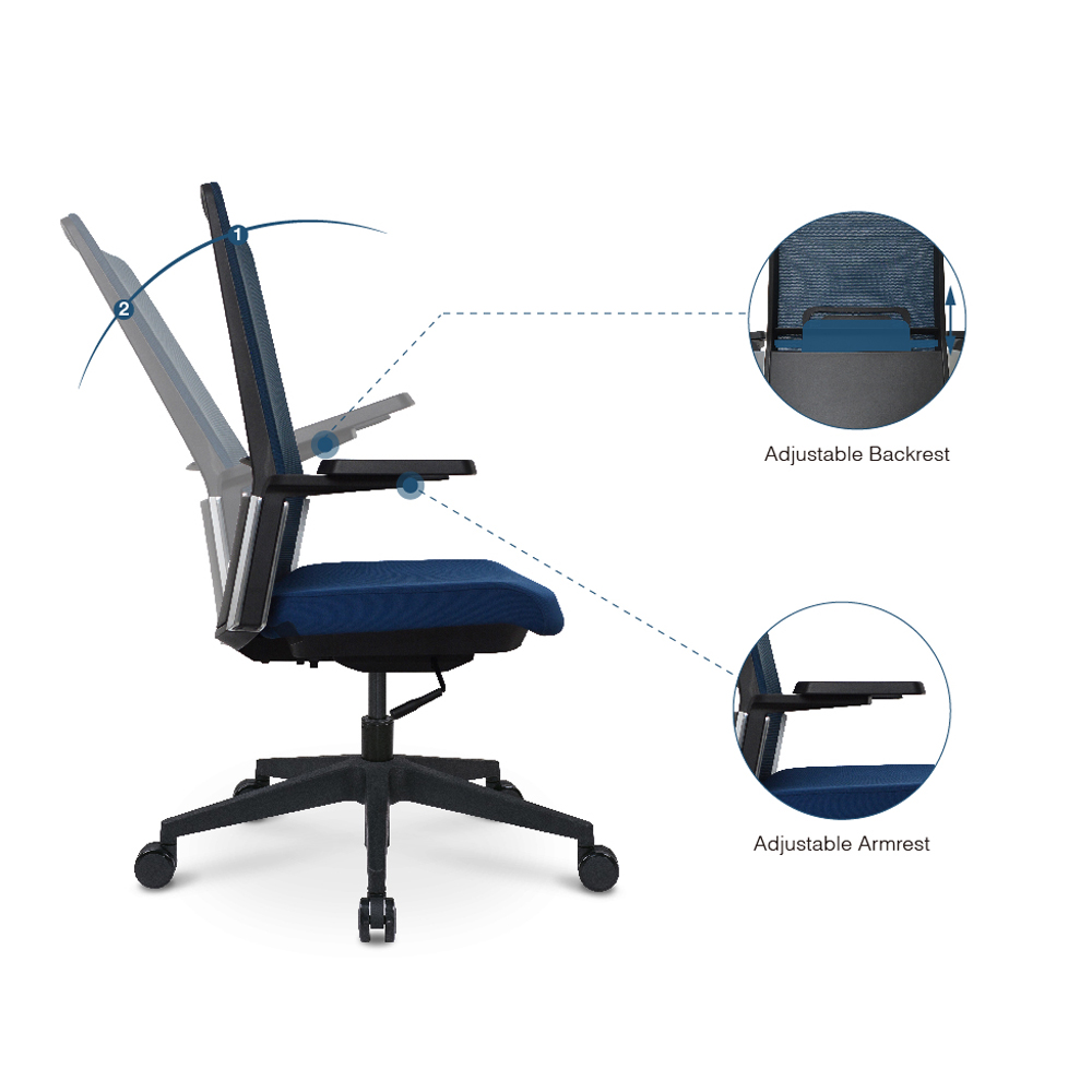 Wholesale Office & Desk Chairs -
 Office Chair Ergonomic Mesh Chair Executive Home Office Chairs with Lumbar Support Armrest Rolling Swivel Adjustable Mid Back  – GOODTONE