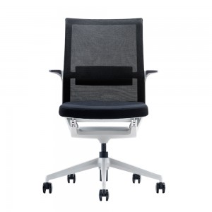 Black and White Stylish Flexible Ergonomic Steel office Chair