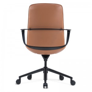 Foshan Factory Mid Back Reclining Luxury Leather Office Chair