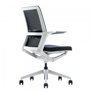 Black and White Stylish Flexible Ergonomic Steel office Chair