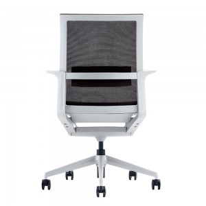 Black and White Stylish Flexible Ergonomic Steel office Chair