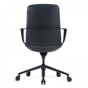 MID Back Rolling Ergonomic Premium Quality Adjustable Swivel Genuine Leather Office Chair