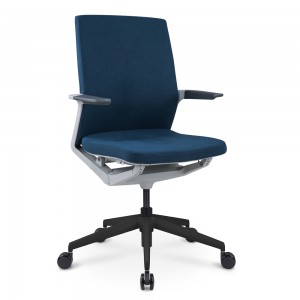 Bule Fabric Nylon Frame Executive Swivel Chair
