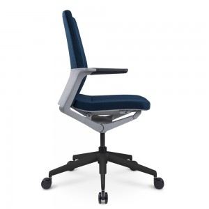 Bule Fabric Nylon Frame Executive Swivel Chair