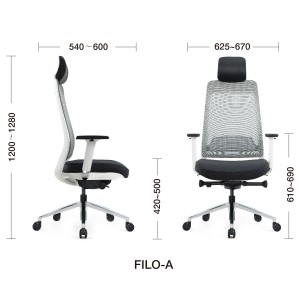 Goodtone Factory Adjustable Lumber Support Mesh Ergonomic Swivel Office Chair