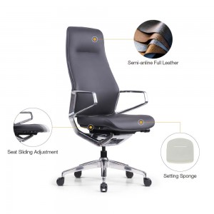 ODM Factory High Quality Ergonomic Office Furniture Luxury PU Leather Home Computer Chair