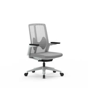 Office Furniture Grey Mesh Fabric Staff Computer Task Training Ergonomic Office Chair Manufacturer