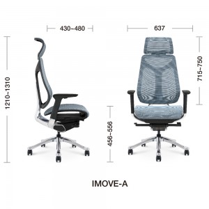 Big and Tall Full Mesh Backrest Slideable Ergonomic Office Chair