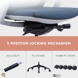 Cool Design Wide Seat Memory Foam Office Chair with Adjustable Headrest