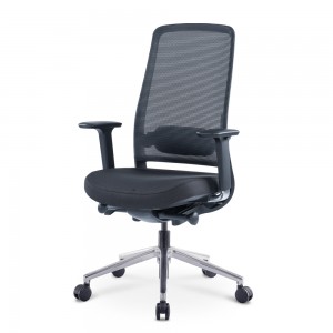 Black Mid Back Computer Chair With Armrest
