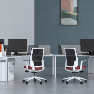 New Fashion Design Mesh Back Ergonomic Adjustable Tilting Staff Home Office Swivel Chair