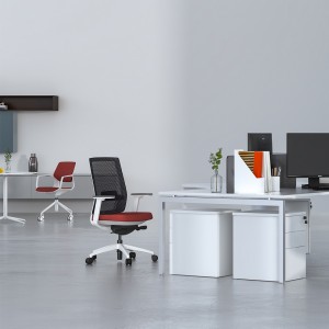 New Fashion Design Mesh Back Ergonomic Adjustable Tilting Staff Home Office Swivel Chair