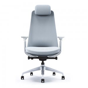 OEM Factory High Back Mesh Fabric Ergonomic Office PC Chair with Lumbar Headrest Support