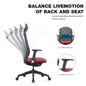 China Manufacturer Mesh High-End Office Comfort Supervisor Computer Office Desk Ergonomic Manager Director Chair