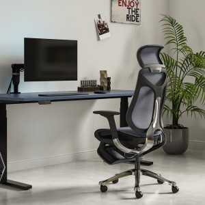 Goodtone Furniture High Back Adjustable Revolving Manager Executive White Swivel Lift Ergonomic Mesh Fabric Gaming Office Chair