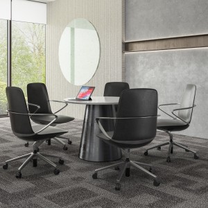 Amola Black Leather Office Chair