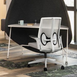 Office Furniture Grey Mesh Fabric Staff Computer Task Training Ergonomic Office Chair Manufacturer