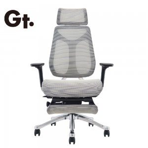 Imove Mesh Ergonomic Office Chair With Footrest Grey