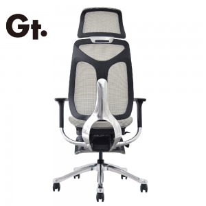 Imove Mesh Ergonomic Office Chair With Footrest Grey