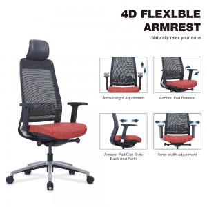 Chinese Professional Ergonomic Task Chair – Ergonomic Executive Chair with 4D Armrests – GOODTONE