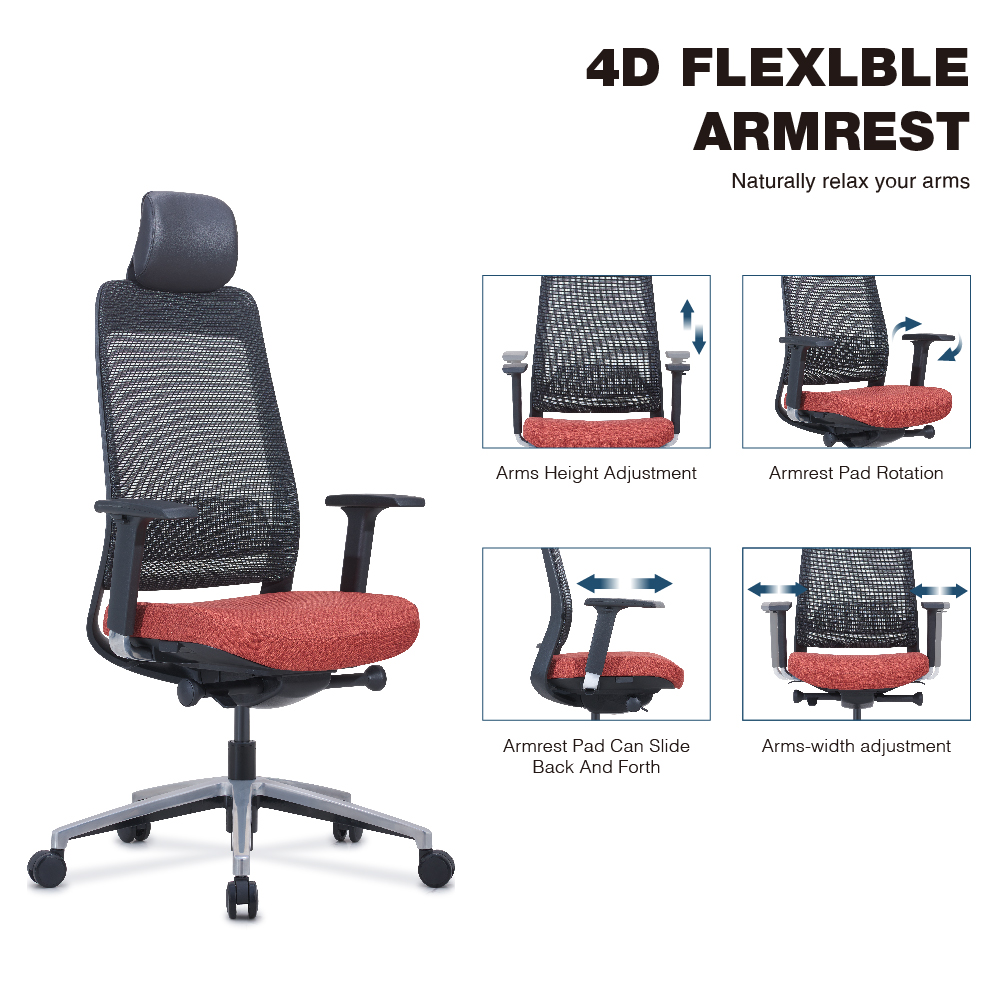 Chinese Professional Ergonomic Task Chair – Ergonomic Executive Chair with 4D Armrests – GOODTONE